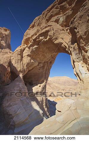 Arch In The Rock Formation; Timna Park Arabah Israel View Large Photo Image Stock Photo - Arch In The Rock Formation; Timna Park Arabah Israel. Fotosearch