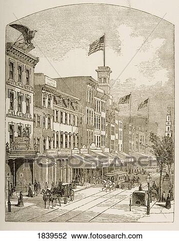 Arch Street Philadelphia Pennsylvania In 1870S. From American Pictures Drawn With Pen And Pencil By Rev Samuel Manning Circa 1880 View Large Photo Image Stock Image - Arch Street Philadelphia Pennsylvania In 1870S. From American Pictures Drawn With Pen And Pencil By Rev Samuel Manning Circa 1880. Fotosearch