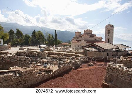 Archaeological Excavations Of The Polyconchal Basilica At Plaoshnik And Church Of St. Clement And St. Panteleimon, Ohrid, Macedonia View Large Photo Image Stock Image - Archaeological Excavations Of The Polyconchal Basilica At Plaoshnik And Church Of St. Clement And St. Panteleimon, Ohrid, Macedonia. Fotosearch