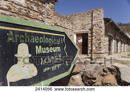 Stock Photograph - Archaeological museum, Stele field; Axum, Tigray region, Ethiopia. Fotosearch