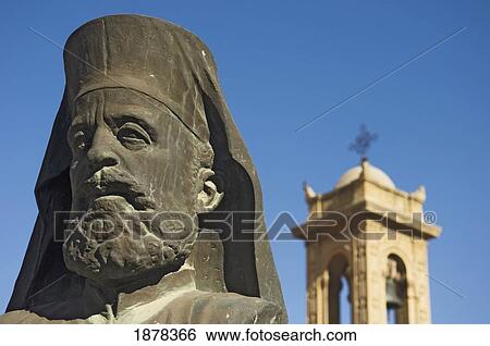 Archbishop Makarios Statue Outside Archbishopic Palace, Close Up View Large Photo Image Stock Photograph - Archbishop Makarios Statue Outside Archbishopic Palace, Close Up. Fotosearch