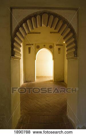 Arched Passage In Alcazaba View Large Photo Image Stock Photo - Arched Passage In Alcazaba. Fotosearch