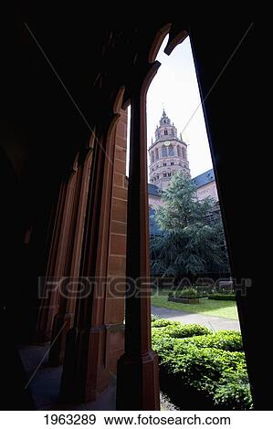 Stock Photo - Arches Of The Corridor Along The Cloister In The Mainzer Dom (Mainz Cathedral Or St. Martin's Cathedral), Mainz, Germany. Fotosearch