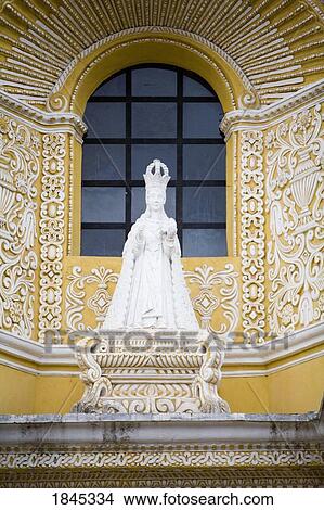 Architectural Detail Of Church's Facade, Statue Of Saint; Antigua, Guatemala View Large Photo Image Picture - Architectural Detail Of Church's Facade, Statue Of Saint; Antigua, Guatemala. Fotosearch