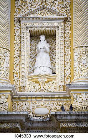 Architectural Detail Of Church's Facade, Statue Of Saint; Antigua, Guatemala View Large Photo Image Stock Image - Architectural Detail Of Church's Facade, Statue Of Saint; Antigua, Guatemala. Fotosearch