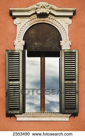 Stock Image - Architectural Details At Piazza Bra; Verona, Italy. Fotosearch