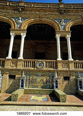 Stock Photo - Archways Of Plaza De Espana. Fotosearch