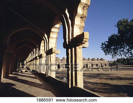 Archways Of The Elephant Stables, Hampi View Large Photo Image Stock Image - Archways Of The Elephant Stables, Hampi. Fotosearch