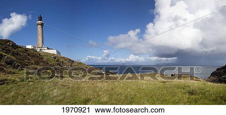 Stock Image - Ardnamurchan Lighthouse Along The Coast; Ardnamurchan Argyl Scotland. Fotosearch