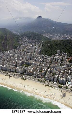 Stock Photo - Ariel View Of Copacabana Beach. Fotosearch