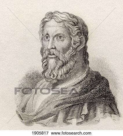 Stock Photo - Aristophanes, C. 446 To C. 386 Bc. Comic Playwright Of Ancient Greece. From Crabb's Historical Dictionary Published 1825.. Fotosearch