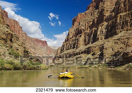 Arizona, Grand Canyon National Park, Two Friends Rafting On The Colorado River, Calm Water. Editorial Use Only. View Large Photo Image Stock Photo - Arizona, Grand Canyon National Park, Two Friends Rafting On The Colorado River, Calm Water. Editorial Use Only.. Fotosearch
