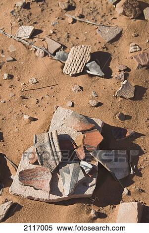 Arizona, Navajo Tribal Park, Monument Valley, Mystery Valley, Broken pieces of ancient ceramic pottery. View Large Photo Image Stock Photography - Arizona, Navajo Tribal Park, Monument Valley, Mystery Valley, Broken pieces of ancient ceramic pottery.. Fotosearch