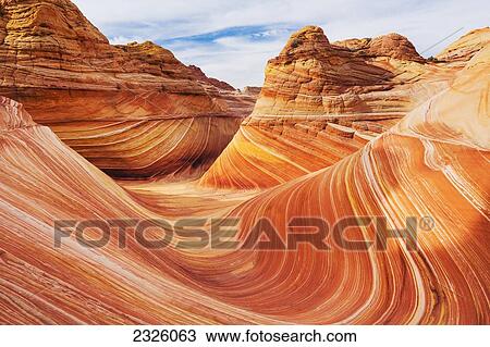 Arizona, Page, North Coyote Buttes, A Rock Formation Called The Wave. View Large Photo Image Stock Image - Arizona, Page, North Coyote Buttes, A Rock Formation Called The Wave.. Fotosearch