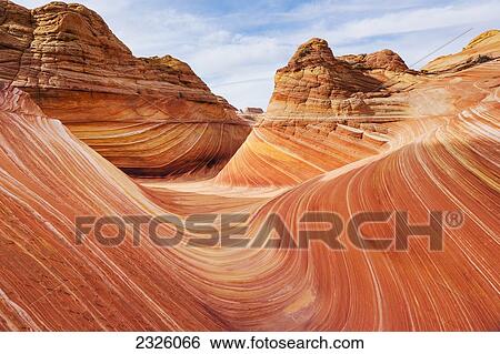 Arizona, Page, North Coyote Buttes, The Wave Rock Formation. View Large Photo Image Stock Photograph - Arizona, Page, North Coyote Buttes, The Wave Rock Formation.. Fotosearch