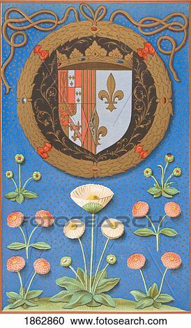 Arms And Emblematic Device Of Marguerite Of Navarre. After The Miniature From The Initiatoire Instructive En La Religion Chrestienne, M. S. Executed In The 16Th Century. From Science And Literature In The Middle Ages By Paul Lacroix Published London 1878 View Large Photo Image Stock Image - Arms And Emblematic Device Of Marguerite Of Navarre. After The Miniature From The Initiatoire Instructive En La Religion Chrestienne, M. S. Executed In The 16Th Century. From Science And Literature In The Middle Ages By Paul Lacroix Published London 1878. Fotosearch