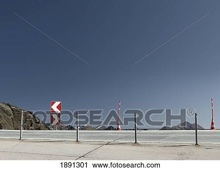 Stock Image - Arrow Signs At Gotthard Pass. Fotosearch