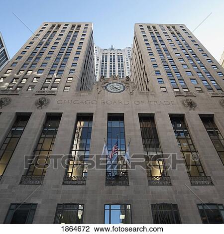Stock Image - Art Deco Board Of Trade Building, Chicago, Illinois, Usa. Fotosearch