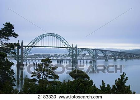Art Deco Bridge; Florence Oregon United States Of America View Large Photo Image Stock Image - Art Deco Bridge; Florence Oregon United States Of America. Fotosearch