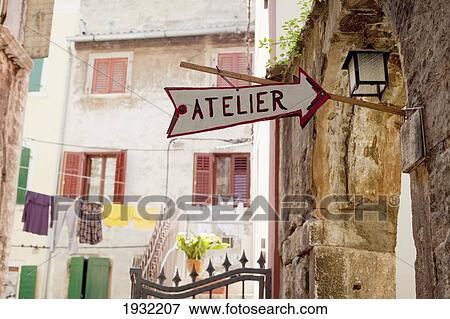 Stock Photo - Art Gallery in Old Town Rovinj, Istria, Croatia.. Fotosearch