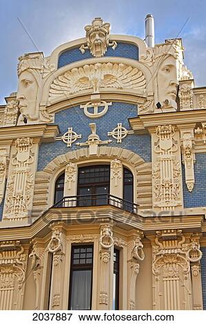 Art Nouveau Architecture; Riga Latvia View Large Photo Image Stock Photo - Art Nouveau Architecture; Riga Latvia. Fotosearch