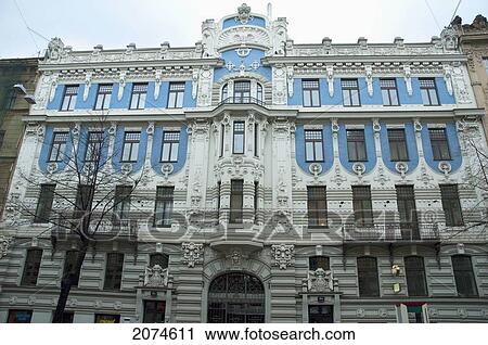 Art Nouveau Building Designed By Mikhail Eisenstein On 10B Elizabetes Street, Riga, Latvia View Large Photo Image Stock Image - Art Nouveau Building Designed By Mikhail Eisenstein On 10B Elizabetes Street, Riga, Latvia. Fotosearch