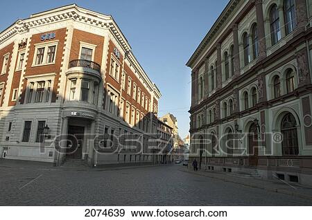 Art Nouveau Building In The Old Town, Riga, Latvia View Large Photo Image Stock Photo - Art Nouveau Building In The Old Town, Riga, Latvia. Fotosearch