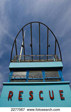 Stock Photo - Art Nouveau lifeguard station; Ramsgate, Kent, England. Fotosearch