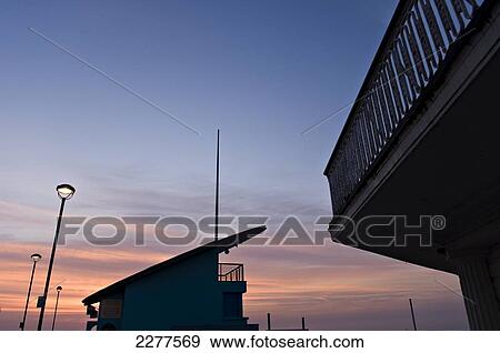 Stock Photo - Art Nouveau lifeguard station; Ramsgate, Kent, England. Fotosearch