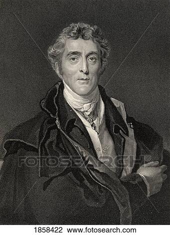 Stock Image - Arthur Wellesley, 1St Duke Of Wellington, 1769-1852. British Soldier And Statesman. Engraved By T. Woolnoth After Sir T. Lawrence. From The Book ÃƒÂ¢Ã¢â€šÂ¬Ã…â€œNational Portrait Gallery Volume IÃƒÂ¢Ã¢â€šÂ¬Ã‚Â Published 1830.. Fotosearch
