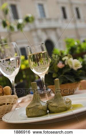 Artichokes On A Plate In A Roman Cafe View Large Photo Image Stock Photograph - Artichokes On A Plate In A Roman Cafe. Fotosearch