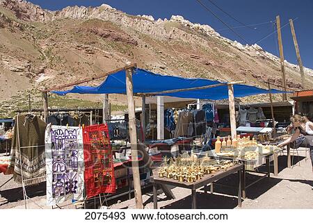 Stock Image - Artisan Market In The Andes; Mendoza Argentina. Fotosearch