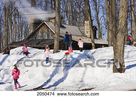 Artist's Choice: People At A Sugar Cabin, Rigaud, Monteregie Region, Quebec View Large Photo Image Picture - Artist's Choice: People At A Sugar Cabin, Rigaud, Monteregie Region, Quebec. Fotosearch