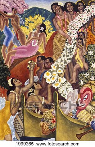 Artwork depicting pacific islanders View Large Photo Image Stock Photography - Artwork depicting pacific islanders. Fotosearch