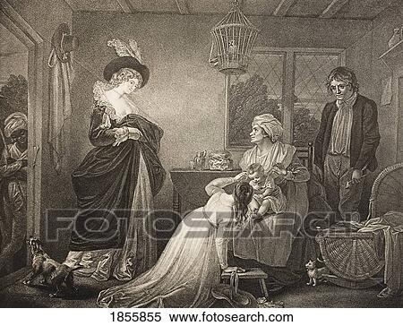 Stock Photography - As You Like It. Act Ii. Scene Vii. The Seven Ages Of Man, First Age. From The Boydell Shakespeare Gallery Published Late 19Th Century. After A Painting By Robert Smirke.. Fotosearch