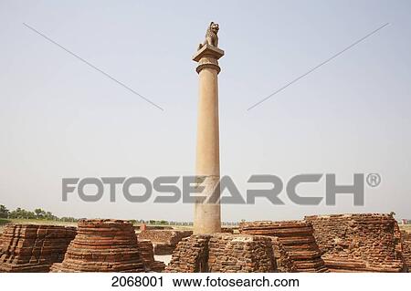 Ashoka Pillar In Vaishali, Bihar, India View Large Photo Image Stock Image - Ashoka Pillar In Vaishali, Bihar, India. Fotosearch
