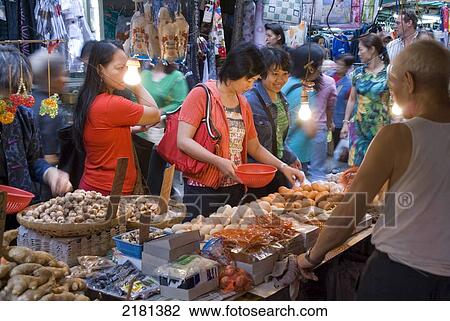 Asia, China, Hong Kong, Wanchai Market View Large Photo Image Stock Image - Asia, China, Hong Kong, Wanchai Market. Fotosearch