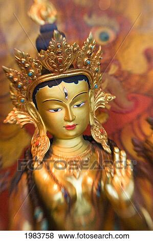 Stock Photo - Asian Art, Close-Up Of Exotic Golden Sculpture.. Fotosearch