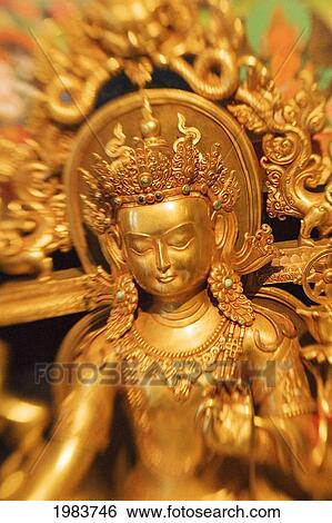 Asian Art, Close-Up Of Exotic Golden Sculpture. View Large Photo Image Stock Photograph - Asian Art, Close-Up Of Exotic Golden Sculpture.. Fotosearch