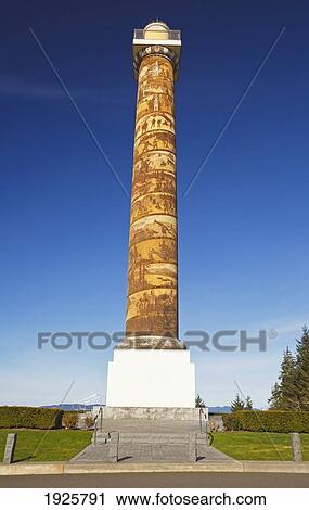 Stock Image - Astoria Column; Astoria, Oregon, United States Of America. Fotosearch