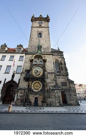 Stock Image - Astronomical Clock And Calendar Of The Old Town Hall, Prague, Czech Republic. Fotosearch