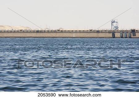 Stock Image - Aswan Dam, Aswan, Egypt. Fotosearch