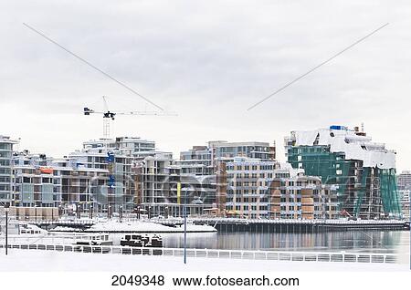 Stock Photo - Athletes Village Under Construction, Vancouver, British Columbia. Fotosearch