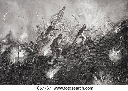 Attack On Fort Wagner On Morris Island South Carolina 1863. From Painting By Thomas Nast View Large Photo Image Stock Photo - Attack On Fort Wagner On Morris Island South Carolina 1863. From Painting By Thomas Nast. Fotosearch