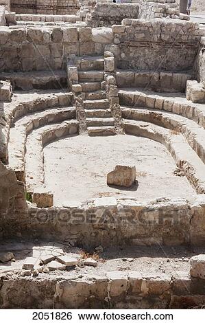 Stock Photograph - Auditoria Of Kom El-Dikka Archaeological Site, Alexandria, Al Iskandar. Fotosearch