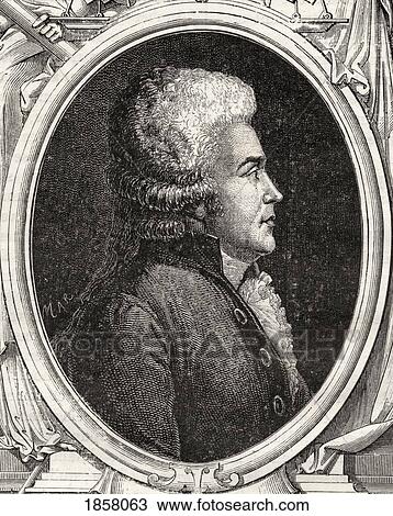 Stock Image - Augustin Bernard FranÃƒÆ’Ã‚Â§ois Legoazre De KervÃƒÆ’Ã‚Â©lÃƒÆ’Ã‚Â©gan, 1748-1825. French Politician. President Of The Quimper Tribunal In The Legislative Assembly During The French Revolution. From Histoire De La Revolution Francaise By Louis Blanc. Fotosearch