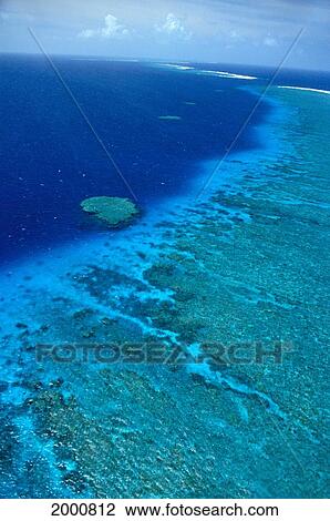 Australia, Great Barrier Reef, Aerial View Shallow To Deep View Large Photo Image Stock Image - Australia, Great Barrier Reef, Aerial View Shallow To Deep. Fotosearch
