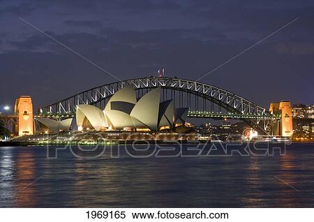 Stock Photography - Australia, Sydney, View Of The Harbor Bridge And Opera House.. Fotosearch
