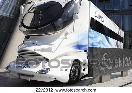 Stock Image - Austria, Mobile health bus; Vienna. Fotosearch