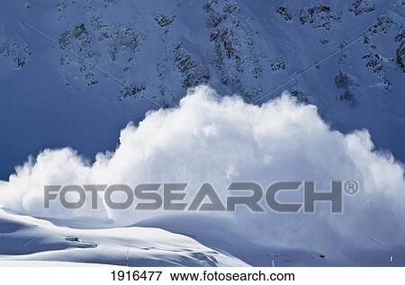 Stock Photo - Avalanche And Ski Lift. Fotosearch